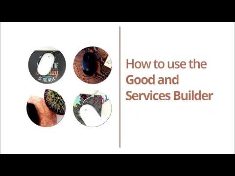 How to use the Goods &amp; Services Builder