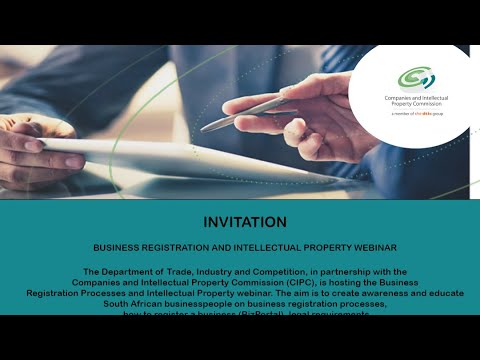 INVITATION BUSINESS REGISTRATION &amp; INTELLECTUAL PROPERTY WEBINAR