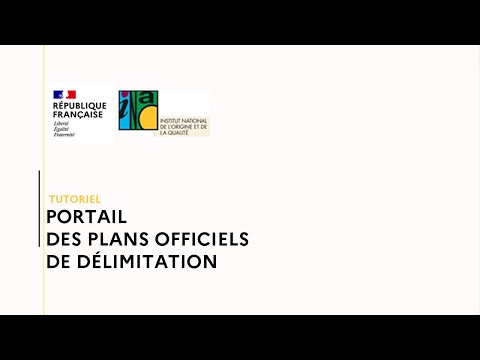 Tutoriel - Portail des plans officiels de délimitation