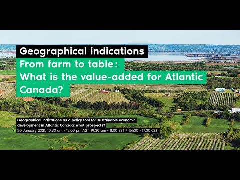 Geographical indications as a policy tool for sustainable economic development in Atlantic Canada