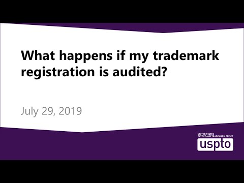 What happens if my trademark registration is audited?