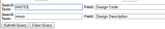 Design Code (Term) Entry