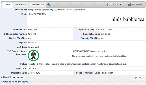TSDR Status 2